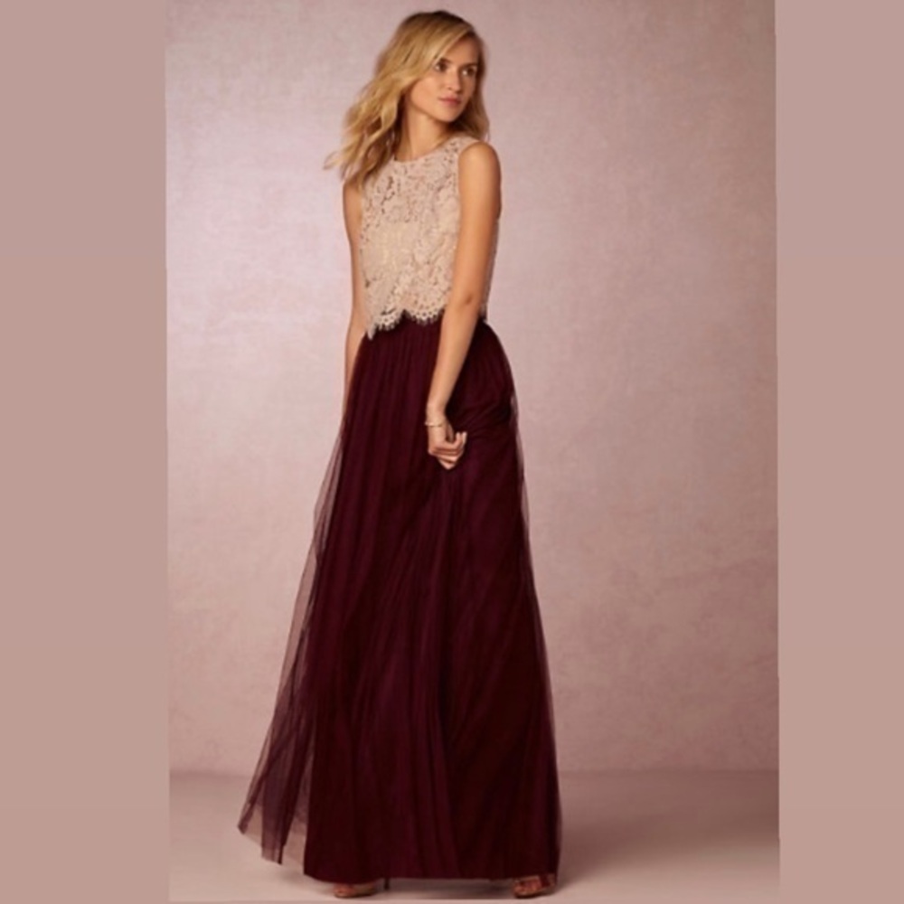Anthro BHLDN Jenny Yoo Louise Tulle Skirt Cabaret Hoco Prom